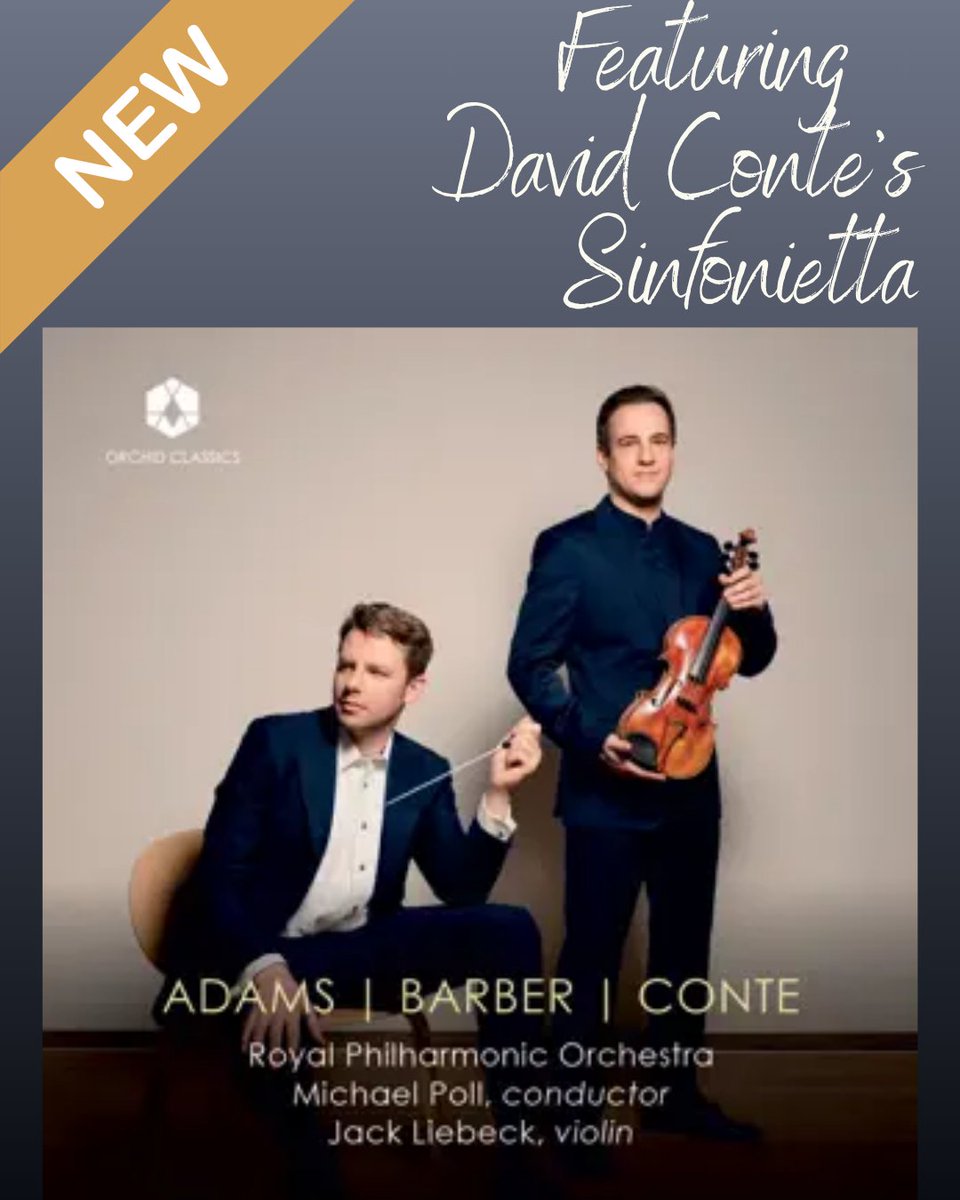 ECSPublishing's tweet photo. Exciting news! 🎉 David Conte's Sinfonietta is featured in the new album Midsummer Light, alongside Barber's Violin Concerto and has already surpassed 1,000 streams in just one day! https://t.co/u3AP7J5Pzd