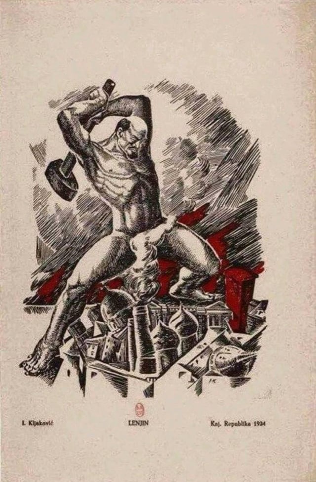This painting of Lenin was made by Yugoslav Jozo Kljaković