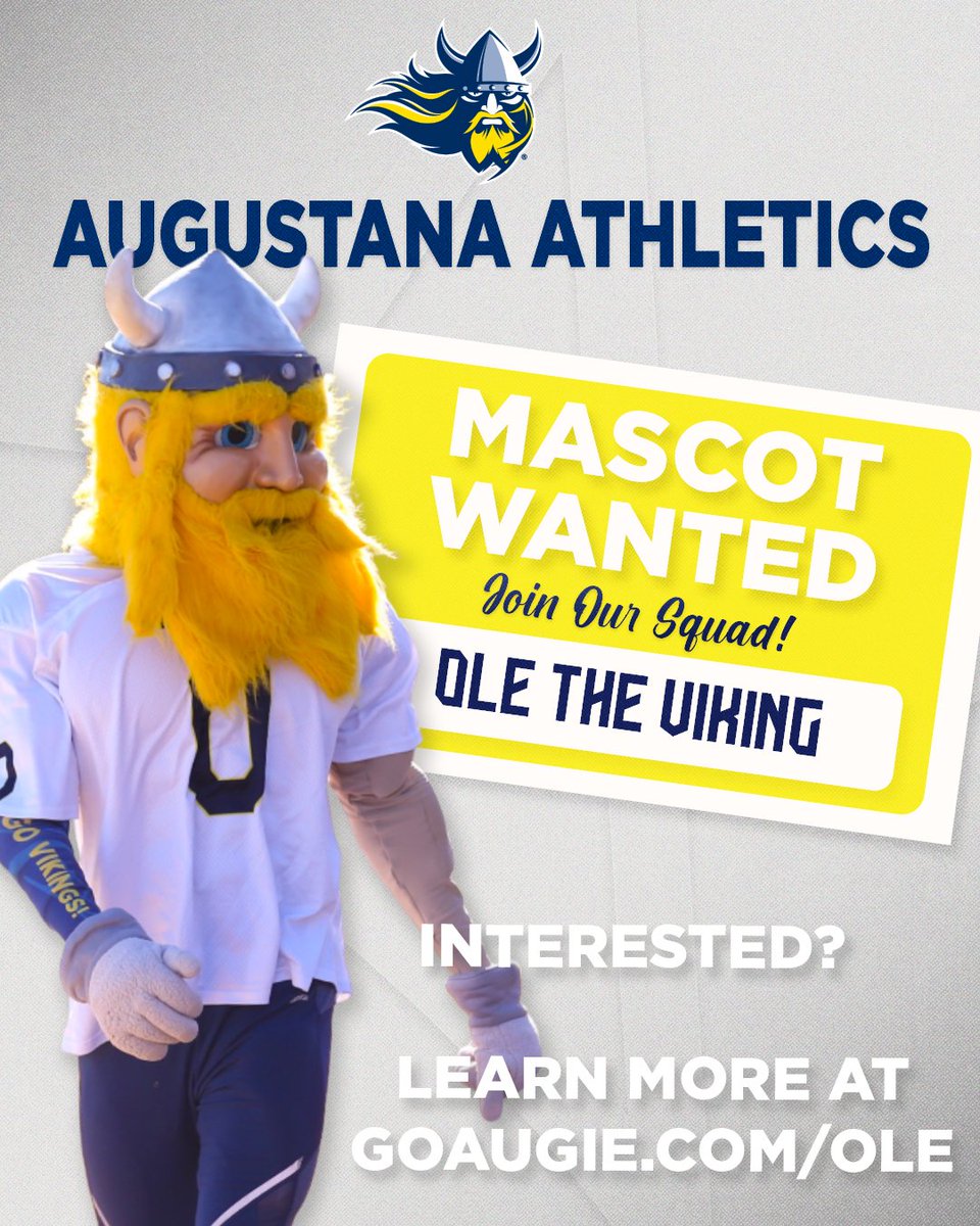 The sidelines need some spirit… we want YOU!  Want to be Ole?

Visit GoAugie.com/Ole for more info! 📢

#BuildingChampions