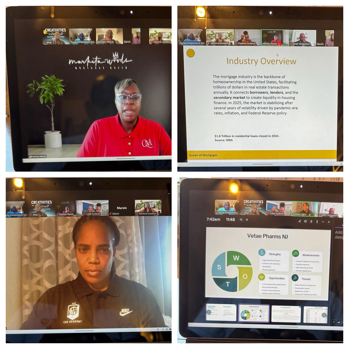 The YES NBA - WNBA Business Plan Challenge was awesome! Markita Aldridge formerly of the Washington Mystics captured 1st place and $10,000 with her Queen of Mortgage Business. Tamecka Dixon of LA Sparks fame finished 2nd &amp; the $4,000 prize. Great judges, Rutgers CUEED Sponsor