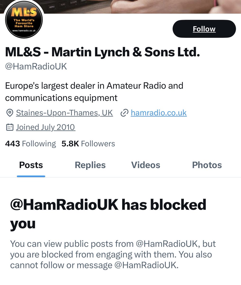 I don’t think I ever interacted with @hamradiouk or offended them to block me. But,Thanks 😎
