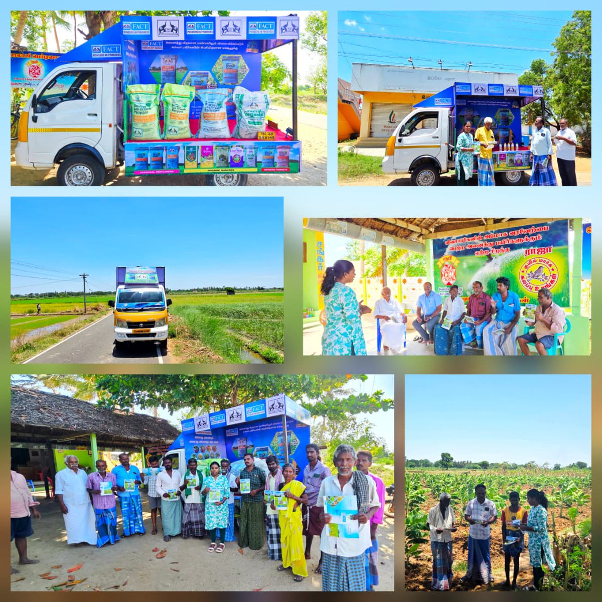 fact_kochi's tweet photo. Four-day Squad Programme by FACT covered farmers of Trichy &amp; Karur districts, focusing on Paddy &amp; Banana. 🌾 Direct farmer &amp; dealer connects highlighted DAP, TSP &amp; PM PRANAM support for sustainable harvests. 🌿
@fertmin_india
#FACTWithFarmers #PMPRANAM #SustainableFarming https://t.co/zz9VIqirc6