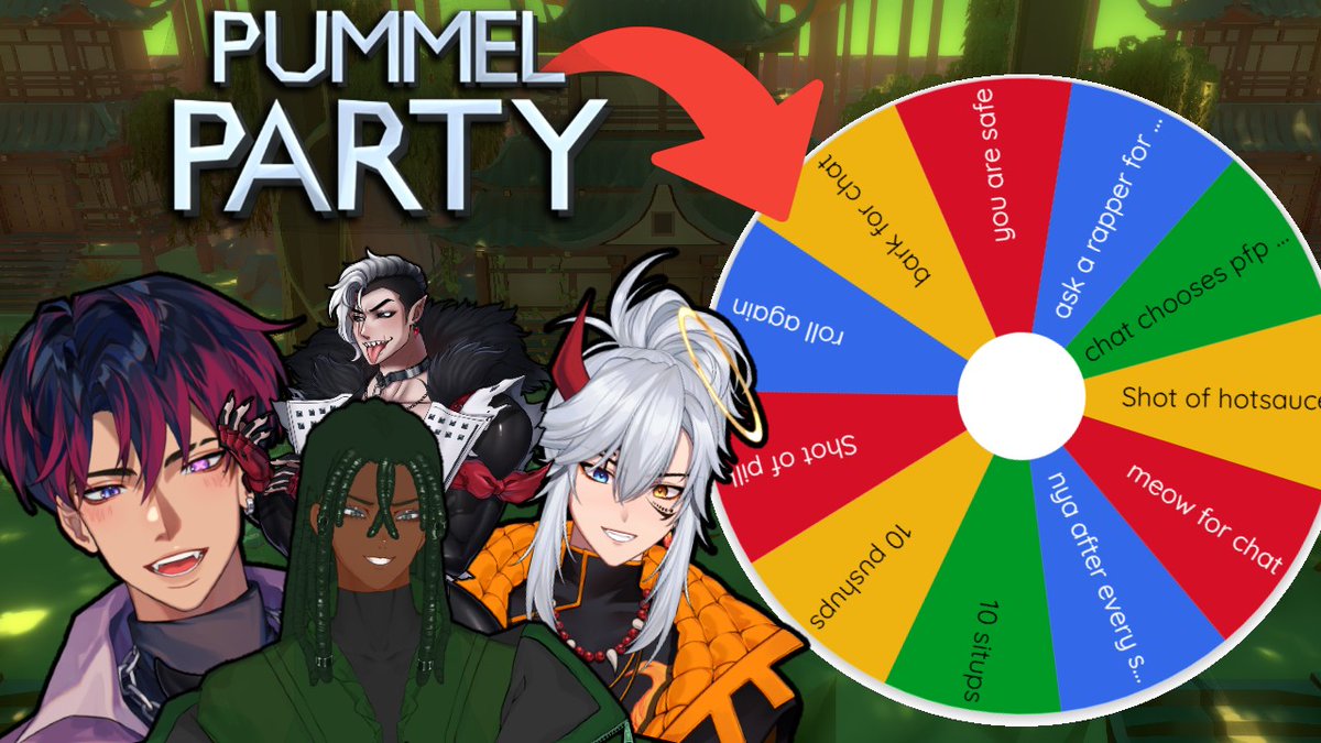 TODAY FOUR OF THE (LEAST) TOXIC MEN YOU KNOW WILL BE PLAYING PUMMEL PARTY WITH A PUNISHMENT WHEEL

6:00pm pst/8:00pm cst