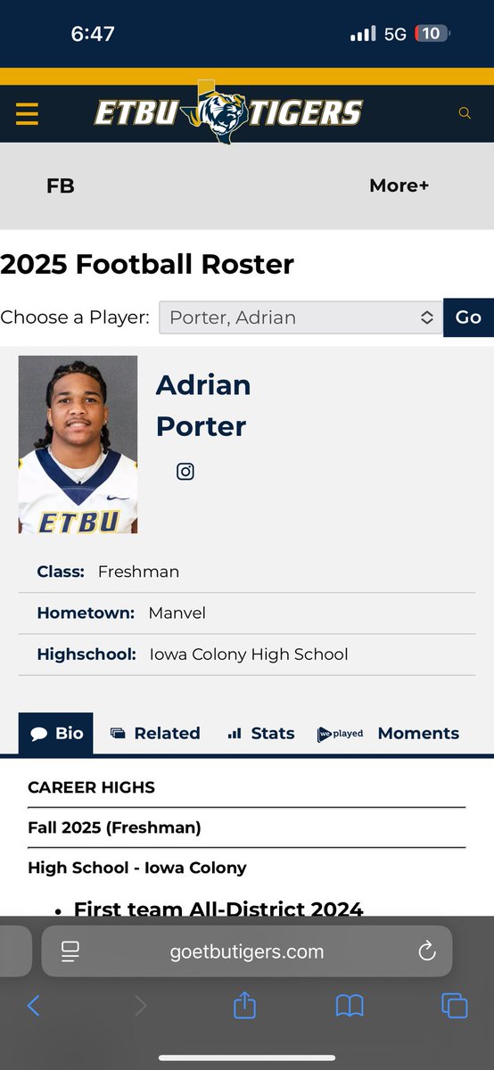 Year 1️⃣lets put on <a href="/ETBU_Football/">ETBU Football</a> 🪦