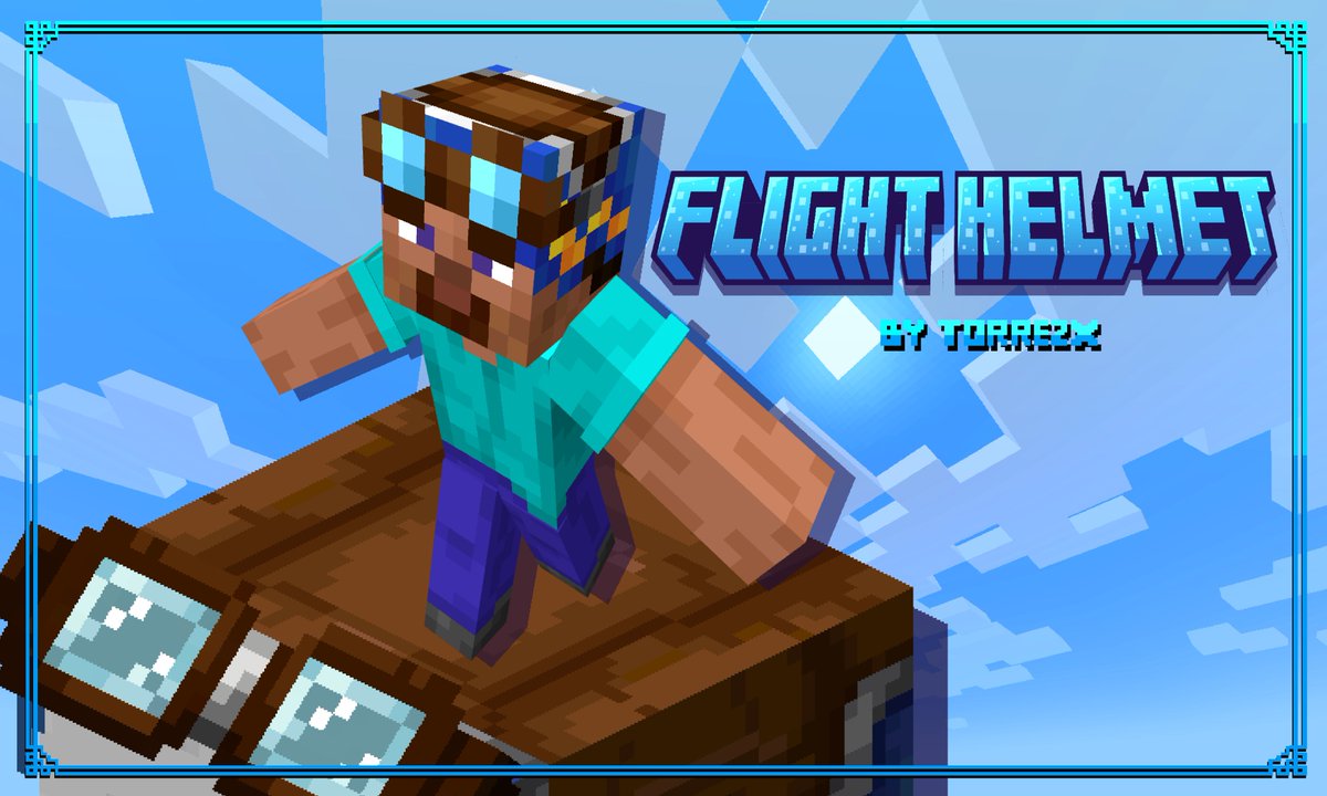 Torrezx-Flight_helmet
Surf the skies in style with the new flight helmet, it matches perfectly with your Happy Ghast and customize it in any color you want!. #Minecraft 
Downdload:planetminecraft.com/texture-pack/c…