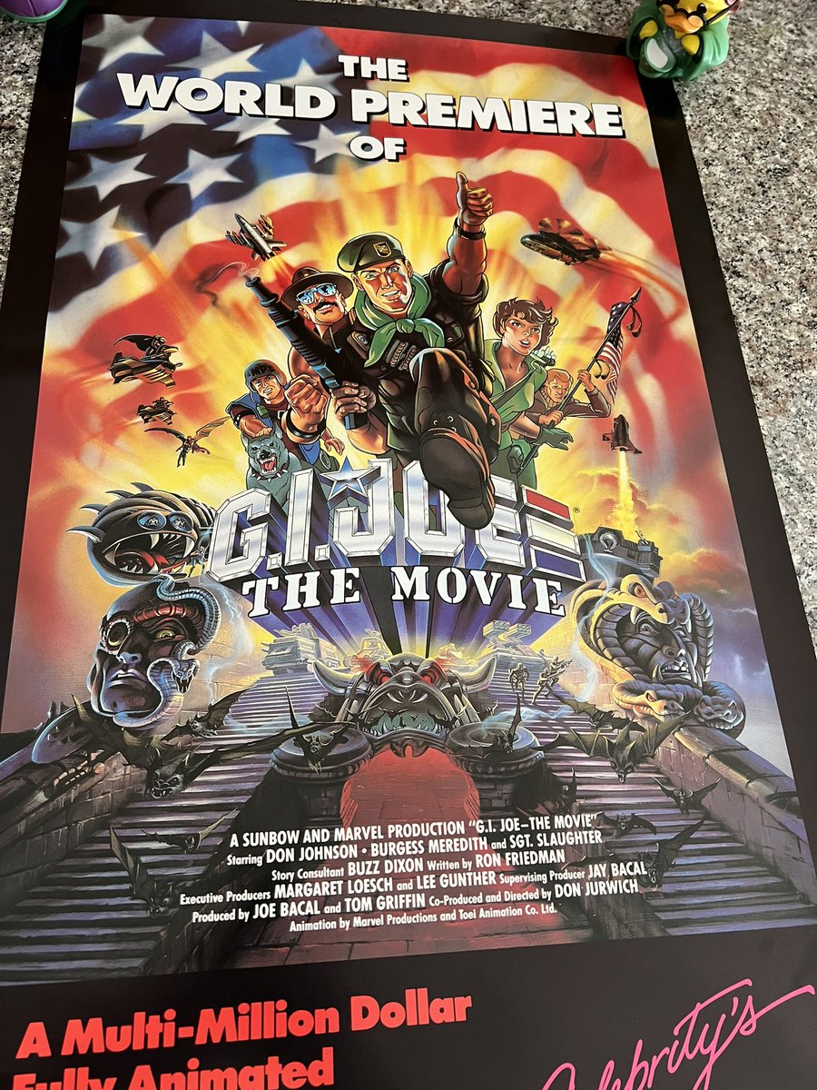 Toyhuntersholl2's tweet photo. Beautiful addition to our 80s art wall! G.I.
Joe The Movie long poster! It's in such great shape, I can't wait for the frame to get here!

#art #vhs #gijoe #gijoethemovie #80scartoons #80stoys #yojoe #serpentor #videostore #cobra #80skid #80smovies #serpentor #gijoecobratheenemy https://t.co/IRUOPTrjLX