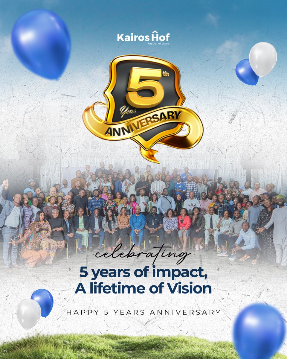 KairosHof's tweet photo. Happy 5th Anniversary to  Kairos HOF
From our first foundation to thriving communities, we’ve been building not just homes, but futures.
To celebrate 5 years of excellence, enjoy exclusive discounts, raffle draws &amp; amazing offers on premium properties.
Call:  +234 707 474 2533 https://t.co/okz2faPvTI