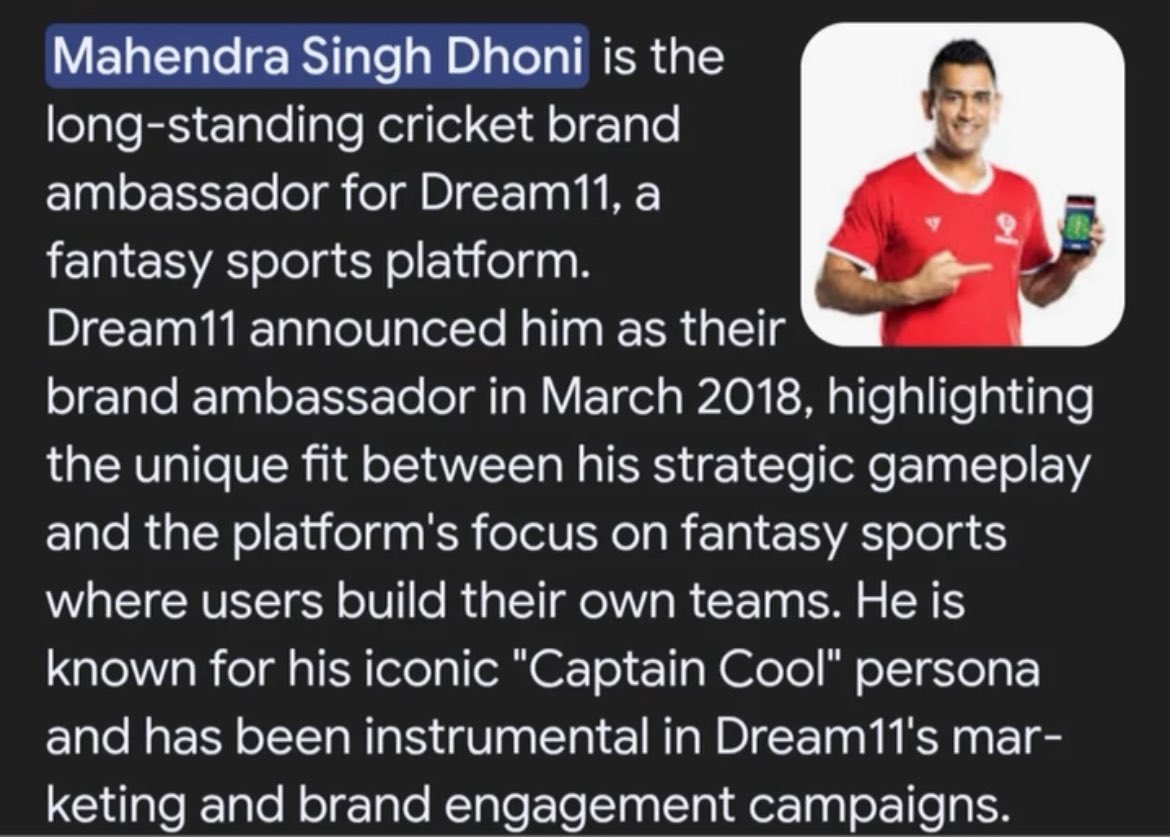 no wonder why dream11 got banned😭