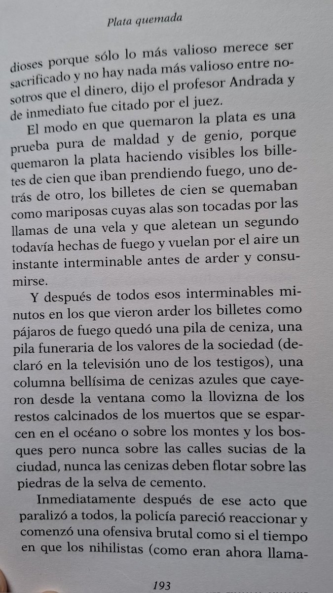 Impresionante Plata Quemada. Un libro frenético, una película de acción con un trasfondo profundamente existencial
