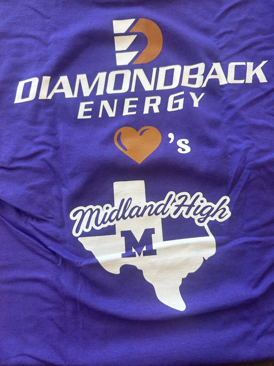 DrSDHoward's tweet photo. Thank you, ⁦@Diamondback_EP⁩, for supporting our DAWGS and REBELS! ⁦@Midland_ISD⁩ ⁦@Legacyrebels⁩ ⁦@MidlandHigh_MHS⁩ https://t.co/e4XZweyMLe