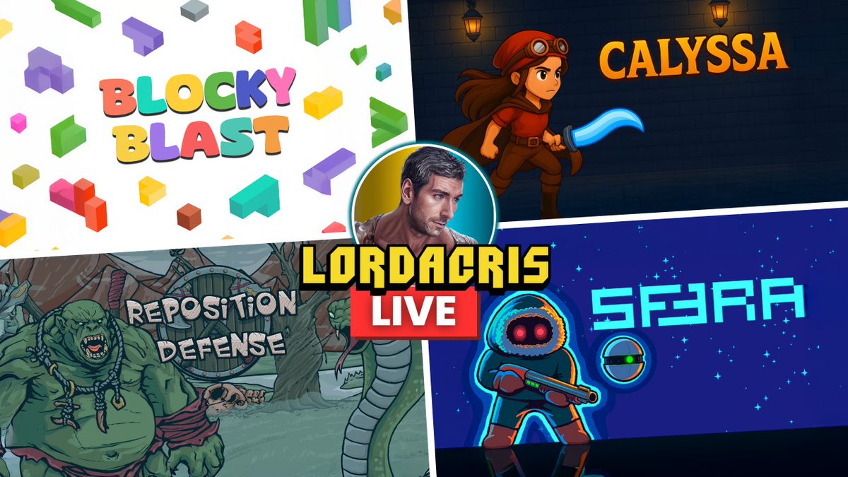 🔴 Live: Indie Showcase
💚 Kick 💜 Twitch ❤️ YouTube
🧱 Blocky Blast
👧 Calyssa
🏰 Reposition Defense
🤖 SF3RA
🧩 Sewer Quest
👋 Drop in and say hello!
#LiveStream #Xbox #Lordacris #IndieGame #Kick #Twitch #YouTube