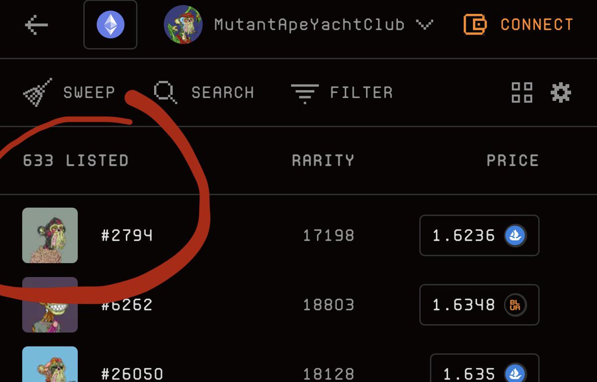 Only 3% of the Mutant Apes listed

Bullish sign