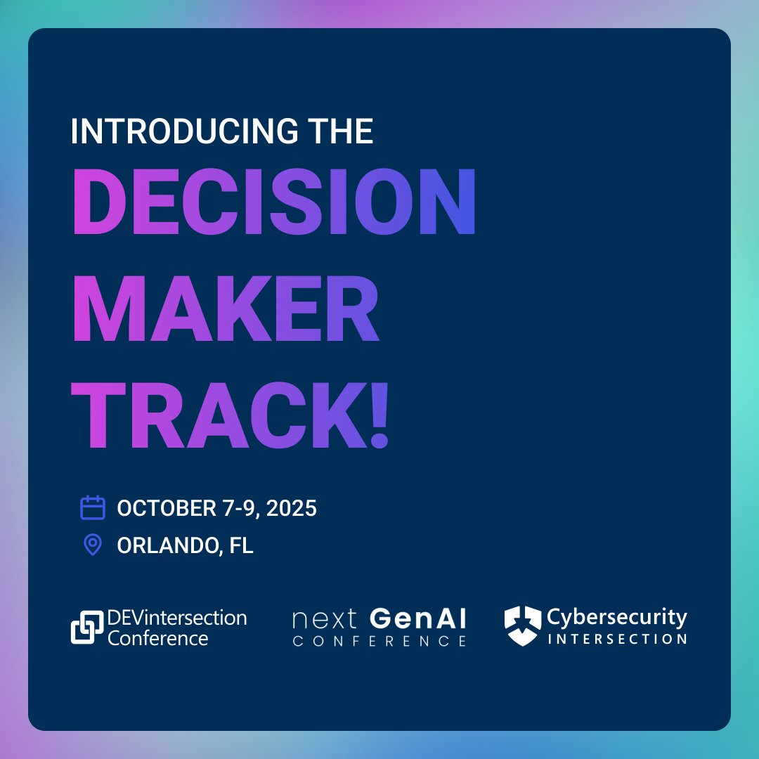 DEVintersection's tweet image. Just launched: The Decision Maker Track at #DEVintersection
Built for CTOs, architects & product leads—covering: ⚡️ Multi-agent systems ⚡️ LLM selection ⚡️ Prompt engineering ⚡️ AI ethics & strategy
Check out the DM sessions: bit.ly/DEVDMTrack
Lead smarter. Decide…