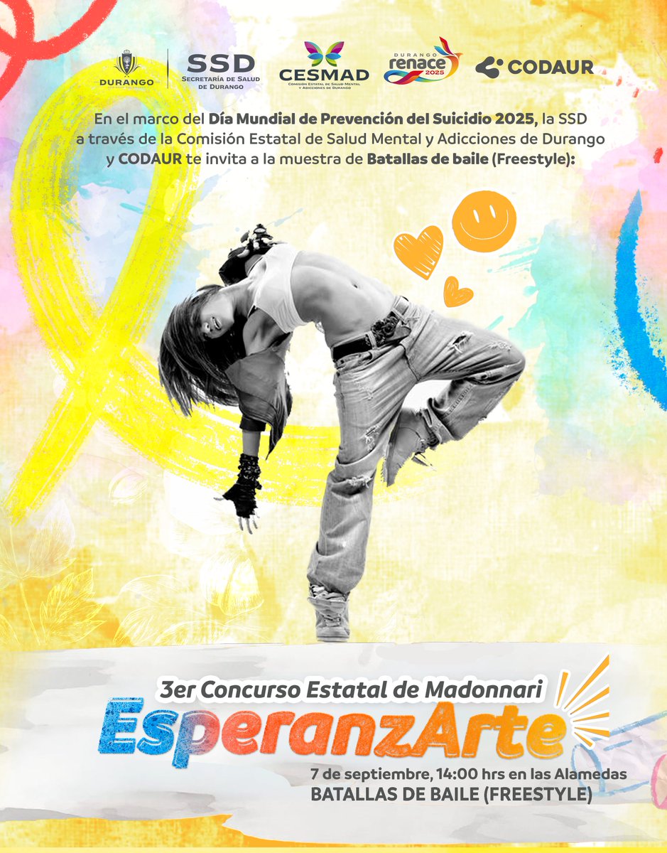 Durante nuestro evento de Madonnari #EsperanzArte, nuestros amigos de CODAUR nos acompañarán para una muestra de batallas de baile, ¡te invitamos a contagiarte con toda su energía!
