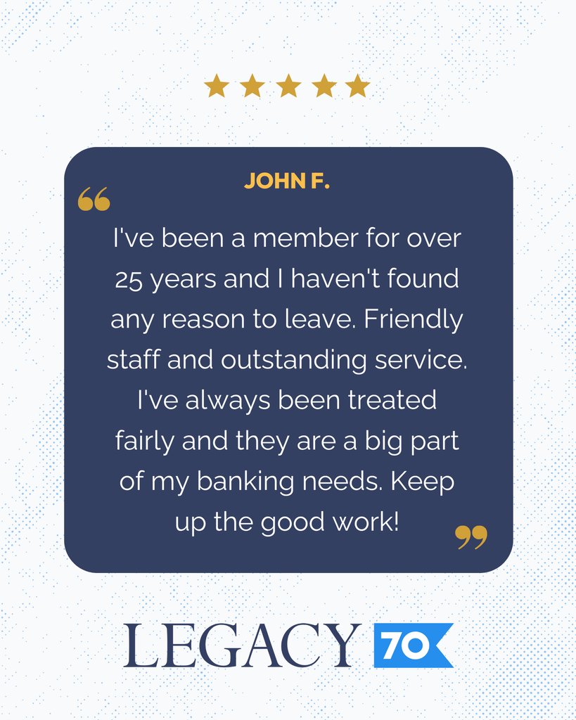 LegacyCU's tweet image. Decades of service that can&apos;t be beat.