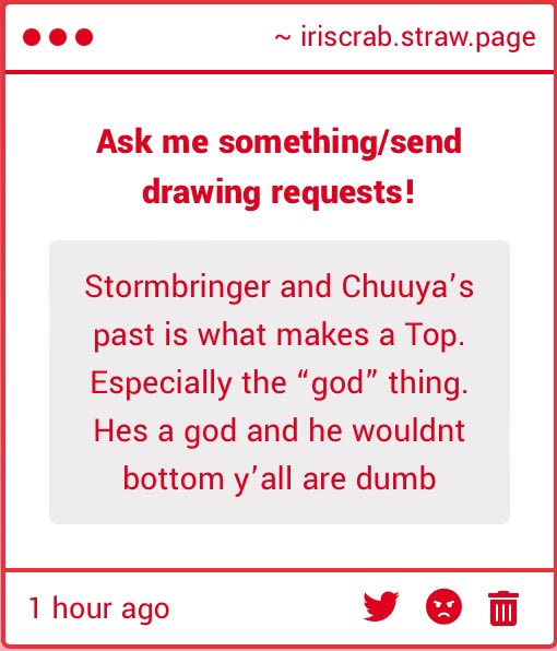 ????? 😭😭😭😭 why is my strawpage the discourse centre for this idgaf 😭😭😭