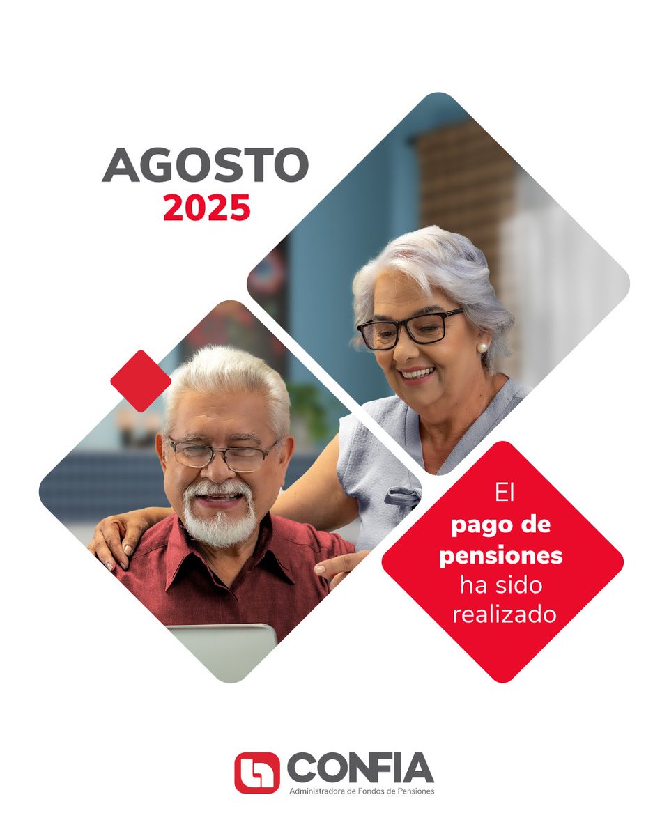 ¡Buenas noticias! ✅ Los abonos de pensión de agosto 2025 ya fueron realizados. Consulta tu banco para verificar. 👴🏻👵🏻​
Recuerda: Si eres pensionado por vejez, invalidez o sobrevivencia, realiza tu #ControlDeSobrevivencia o #ComprobaciónDeEstudios en los meses asignados para