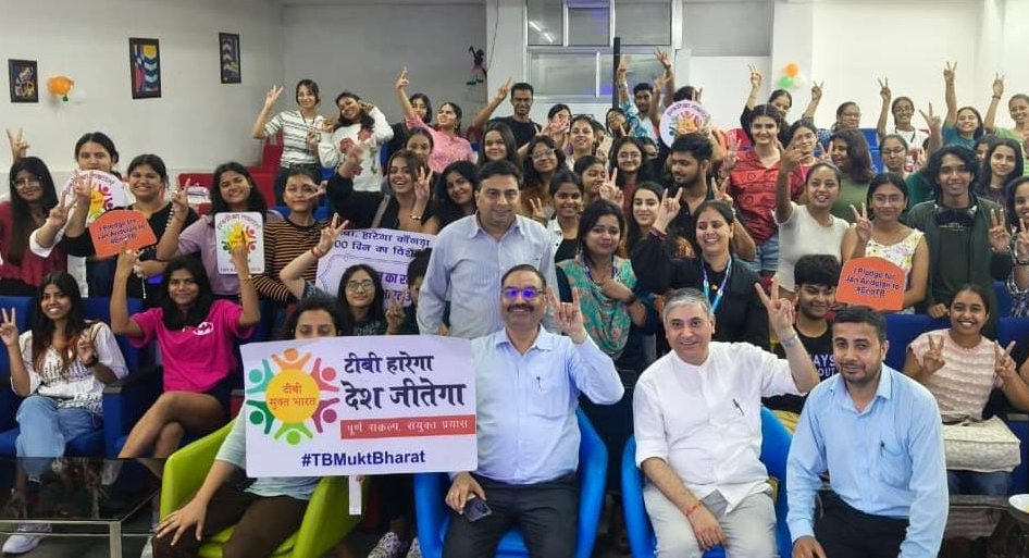 TB Mukt Bharat | Kangra Himachal (India) (@dtohpkgr) on Twitter photo 🤝 United for #TBMuktBharat
🌿Youth lead the way!
💬 Communication is the key to breaking barriers, busting stigma & shattering myths 🫁✨
🫁 Busting stigma & myths, we can #EndTB & achieve SDG 3.3 🎯✨
👇Youth = true changemakers
<a href="/StopTB/">Stop TB Partnership</a> <a href="/Youth2EndTB/">Youth2endTB</a> <a href="/drrksood/">Dr Rajesh Sood Epidemiologist | TB Mukt Bharat</a> <a href="/NiftKangra/">NIFT KANGRA</a> 🤝 United for #TBMuktBharat
🌿Youth lead the way!
💬 Communication is the key to breaking barriers, busting stigma & shattering myths 🫁✨
🫁 Busting stigma & myths, we can #EndTB & achieve SDG 3.3 🎯✨
👇Youth = true changemakers
<a href="/StopTB/">Stop TB Partnership</a> <a href="/Youth2EndTB/">Youth2endTB</a> <a href="/drrksood/">Dr Rajesh Sood Epidemiologist | TB Mukt Bharat</a> <a href="/NiftKangra/">NIFT KANGRA</a>