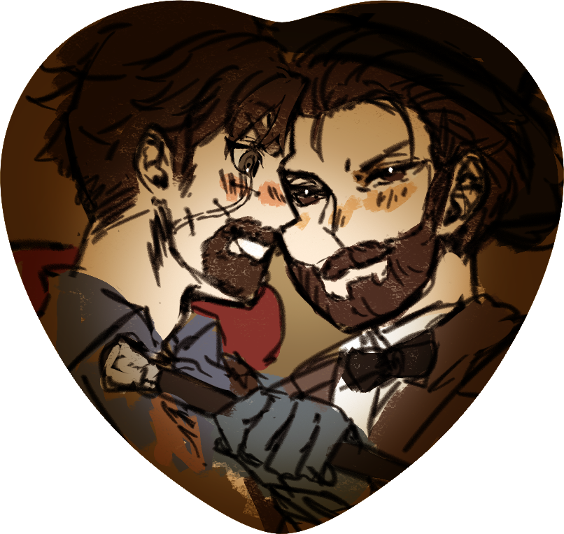 Slowly getting back to drawing... I want to finish these two heart badges for next y/con... 😋