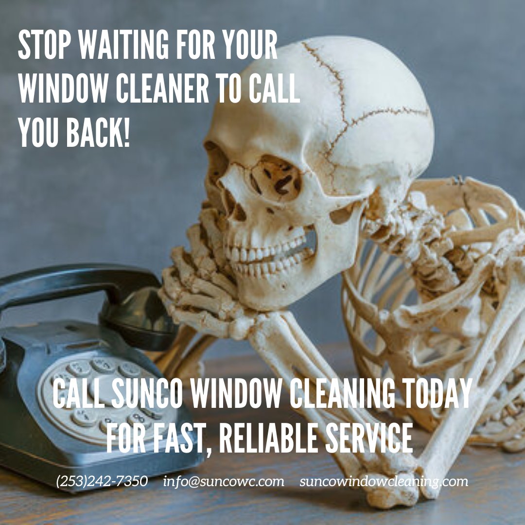 Sunco Window Cleaning (@suncowindow) on Twitter photo Still waiting on your window cleaner to call you back? Don’t waste your time — Sunco Window Cleaning delivers fast, reliable service when you need it.
Call us at (253) 242-7350
Visit: suncowindowcleaning.com
Email: info@suncowc.com Still waiting on your window cleaner to call you back? Don’t waste your time — Sunco Window Cleaning delivers fast, reliable service when you need it.
Call us at (253) 242-7350
Visit: suncowindowcleaning.com
Email: info@suncowc.com