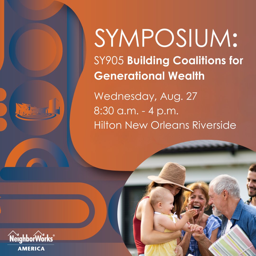 NeighborWorks (@neighborworks) on Twitter photo At NTI NOLA (Aug 25–29), housing leaders, legal experts & advocates will explore solutions to heirs’ property & generational wealth. Thanks to JPMorgan Chase for supporting this critical dialogue. Learn more: hubs.li/Q03DWNG60
#NeighborWorks #NWTraining At NTI NOLA (Aug 25–29), housing leaders, legal experts & advocates will explore solutions to heirs’ property & generational wealth. Thanks to JPMorgan Chase for supporting this critical dialogue. Learn more: hubs.li/Q03DWNG60
#NeighborWorks #NWTraining