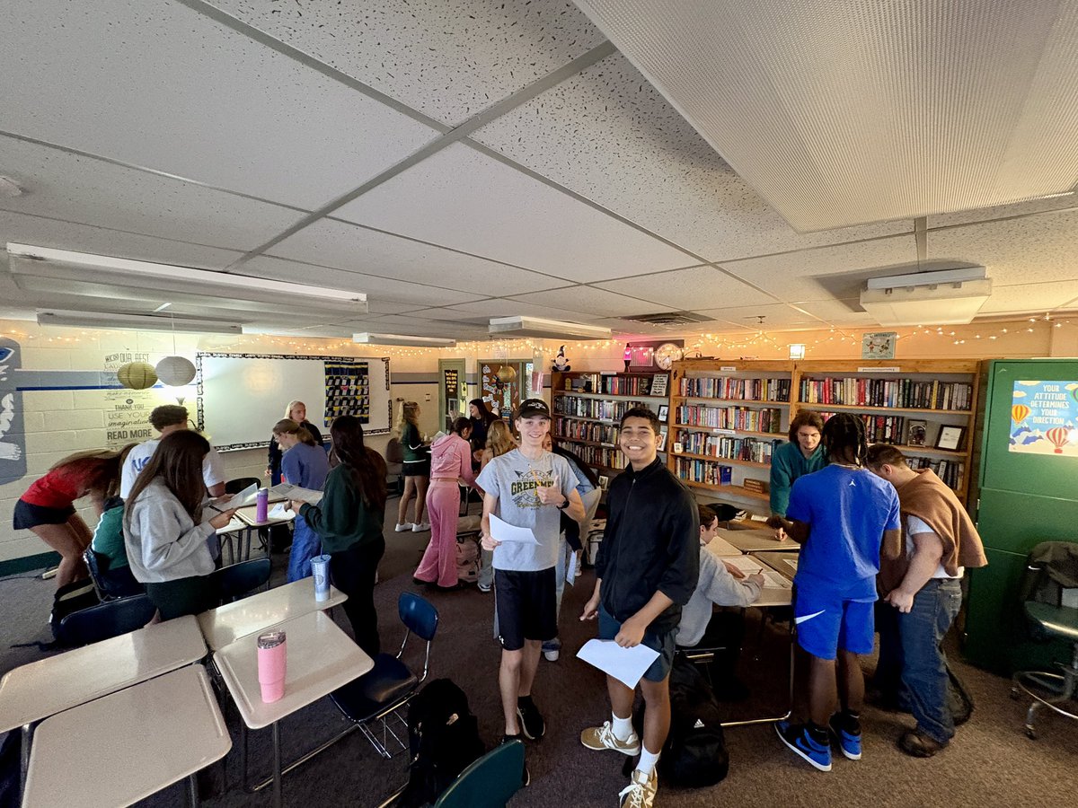 TTaylorAHS's tweet photo. Nothing like a round of Get-to-Know-You Bingo to start a Friday-YAY! 🎉 Students had to find classmates who matched fun facts about pets, travels, hobbies, and dreams—building new connections with every square they filled! #everybodyisawinner 😊 https://t.co/MRJx3TEzrG