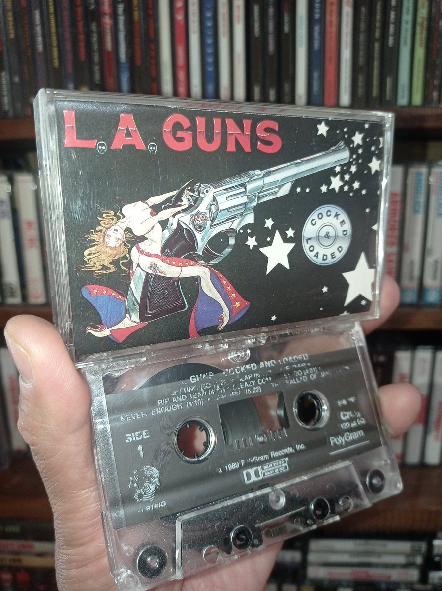 XIBILXIC's tweet photo. Rip and Tear 🤘🤓🤘 L.A. Guns 🇺🇲  #CockedAndLoaded #LAGuns #HardRock #80srock #CassetteMania #FlashbackFriday https://t.co/VM0NSAwfj8