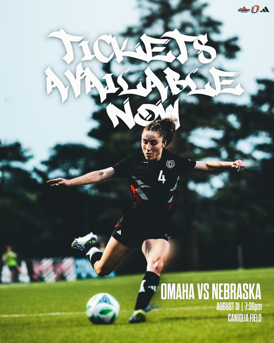 Omaha Women's Soccer (@omahawsoc) on Twitter photo 🎟️ | Tickets are still available for #Omaha v. <a href="/HuskerSoccer/">Nebraska Soccer</a> on Sunday, Aug. 31 at 7:30 p.m. CT🤘
Secure your seat now by clicking the link below or call 402-554-MAVS 🎟️
🔗 bit.ly/4n2pKKd
#GoMavs 🎟️ | Tickets are still available for #Omaha v. <a href="/HuskerSoccer/">Nebraska Soccer</a> on Sunday, Aug. 31 at 7:30 p.m. CT🤘
Secure your seat now by clicking the link below or call 402-554-MAVS 🎟️
🔗 bit.ly/4n2pKKd
#GoMavs