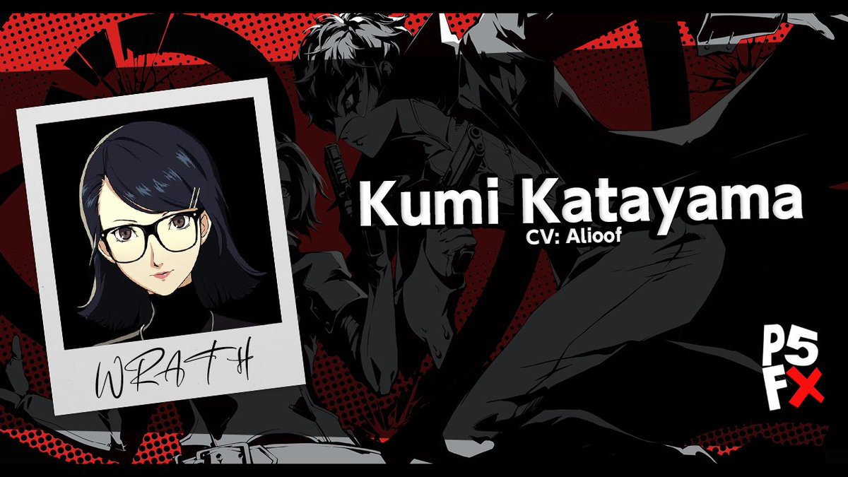 P5XFandub's tweet photo. The homeroom teacher to the protagonist holds a mysterious past, present, and future, but it seems something much more sinister above is forcing her desires to become twisted.

Kumi Katayama will be voiced by Alioof. https://t.co/0hN4h4bC8B