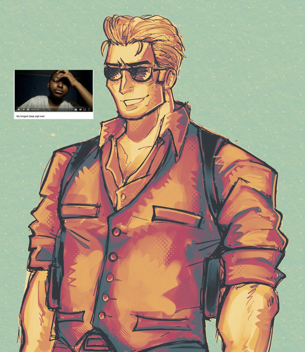 [sounds of 700 cars crashing simultaneously-] 7? did you say 7- 7 minutes is all i can spare to play wi- [sound of frying pan being hit over his head] anyways here's a wesker drawing
#AlbertWesker #ResidentEvil