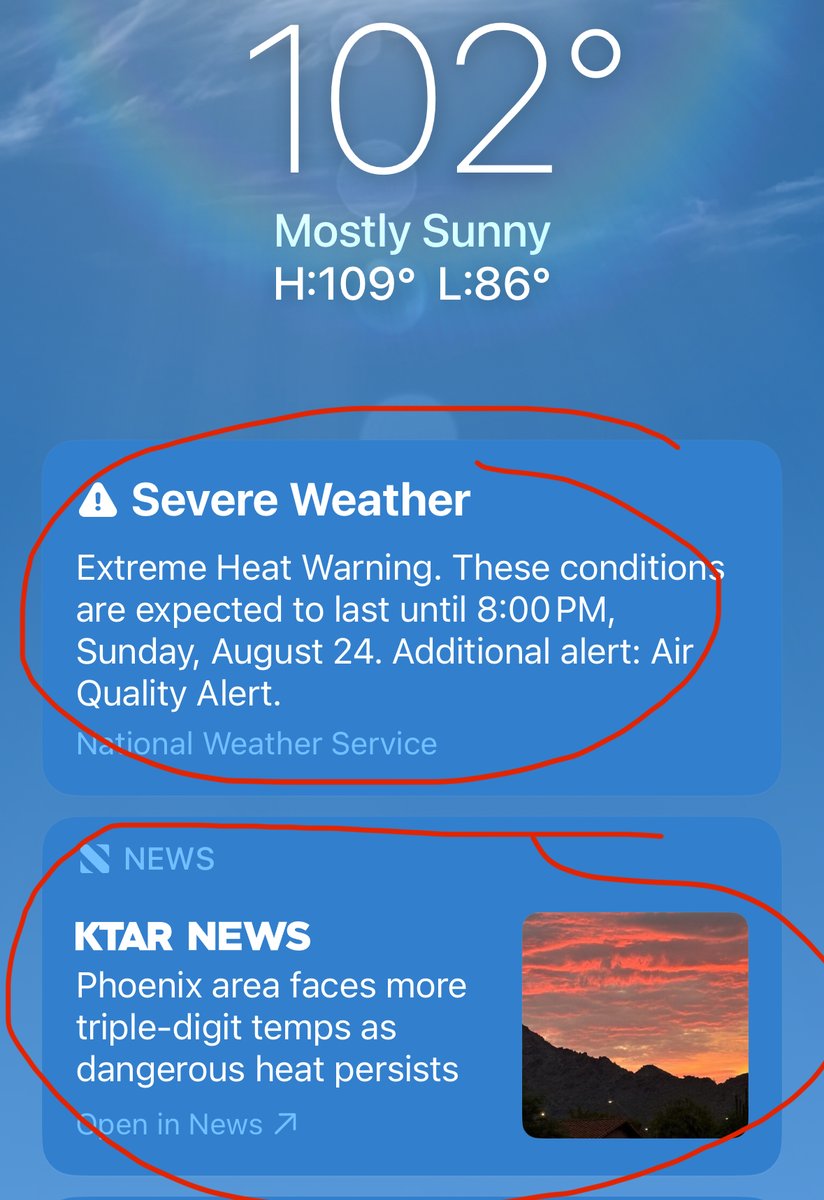 Alright, WEATHER APP. I live in the phoenix valley. How stupid do you think we are? 

Last year, it was nearly 120 degrees. Now we're getting extreme heat warnings because it's pushing 109?

I'm so sick of the constant fear mongering nonsense. 

"rEcOrD tEmPeRaTuReS!" They say.
