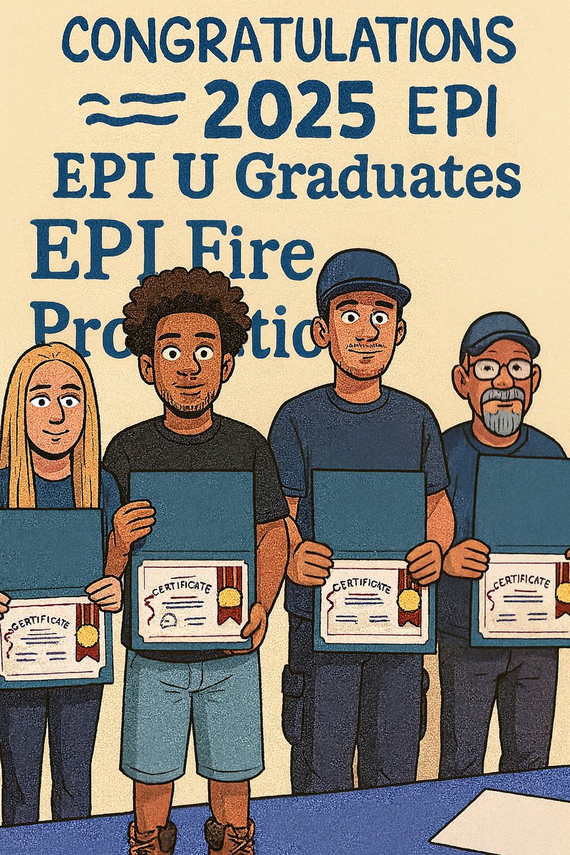 EPI_FPS's tweet photo. Congratulations to our incredible EPI U 2025 graduates! 🎓🔥

EPI U is an industry-leading co-op program designed to give fire protection students the skills, knowledge, and hands-on experience to thrive in the field. https://t.co/6IDCxuk47w