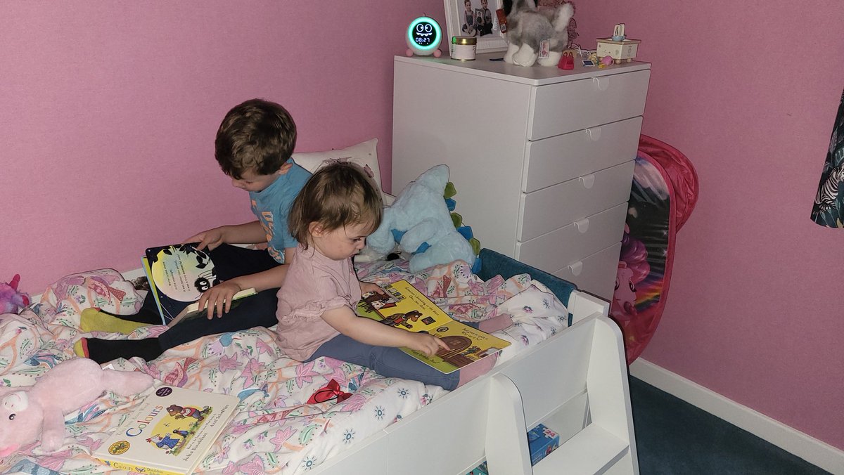 Today, I found them sat in Isabelle's room reading some of her books. A beautiful peaceful moment that made my heart burst and break at the same time. X #grief #childloss #siblingloss