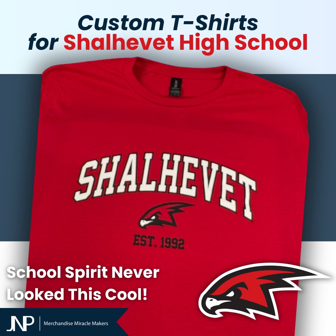 School spirit, upgraded. 🔥 Shalhevet High shows us how it’s done with custom tees designed by JNP Merchandising.

Order yours today ➡️ jnpmerchandising.com.

📞 (310) 600-7567

#CustomMerch #JNPmerchandising #SchoolSpirit #MerchandiseMiracleMakers