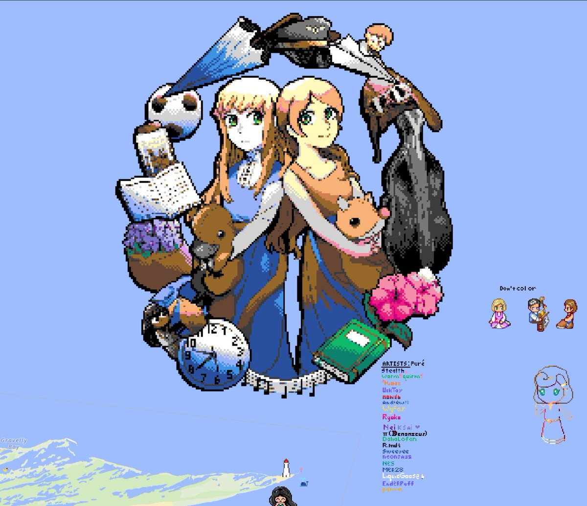 Reives_Freebird's tweet photo. Whoa, Freebird Wplace community project completed! @komemerda 's Paper Memories illustration on Wplace d-(' ' d-) Cheers to @StealthMsopz &amp; everyone who worked on it! https://t.co/WnYu3W5Ej7