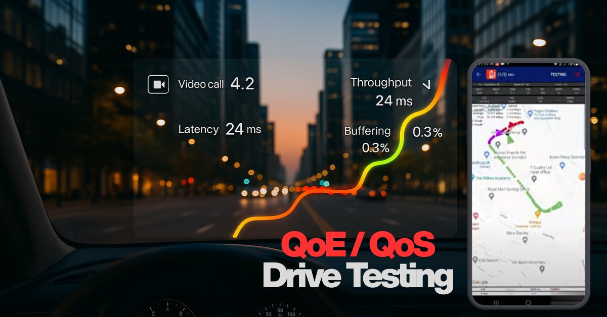 Drive tests still chase #RSRP/ #SINR. Measure what users feel: #QoE/#QoS streaming, #VoIP, load. Automate routes, fix freezes faster.

Curious how a QoE-first workflow looks on your network? Book a demo - rantcell.com/request-for-de…

#QoEDriveTestingTools #QoSDriveTestingSoftware