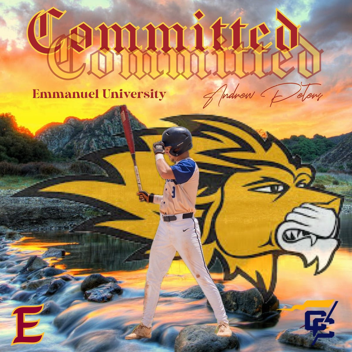 Andrew Peters (@andrewpeters917) on Twitter photo Very excited to announce my commitment to Emmanuel University
Go lions!!! <a href="/Coach_Saghs/">Rob Saghy</a> <a href="/Crusaders_natty/">Crusaders National</a> <a href="/Coach_Wright11/">Thomas Wright Jr.</a> <a href="/FlatgroundBats/">FLATGROUND Hitting</a> <a href="/MCASportsUpdate/">Metrolina Athletics</a> Very excited to announce my commitment to Emmanuel University
Go lions!!! <a href="/Coach_Saghs/">Rob Saghy</a> <a href="/Crusaders_natty/">Crusaders National</a> <a href="/Coach_Wright11/">Thomas Wright Jr.</a> <a href="/FlatgroundBats/">FLATGROUND Hitting</a> <a href="/MCASportsUpdate/">Metrolina Athletics</a>