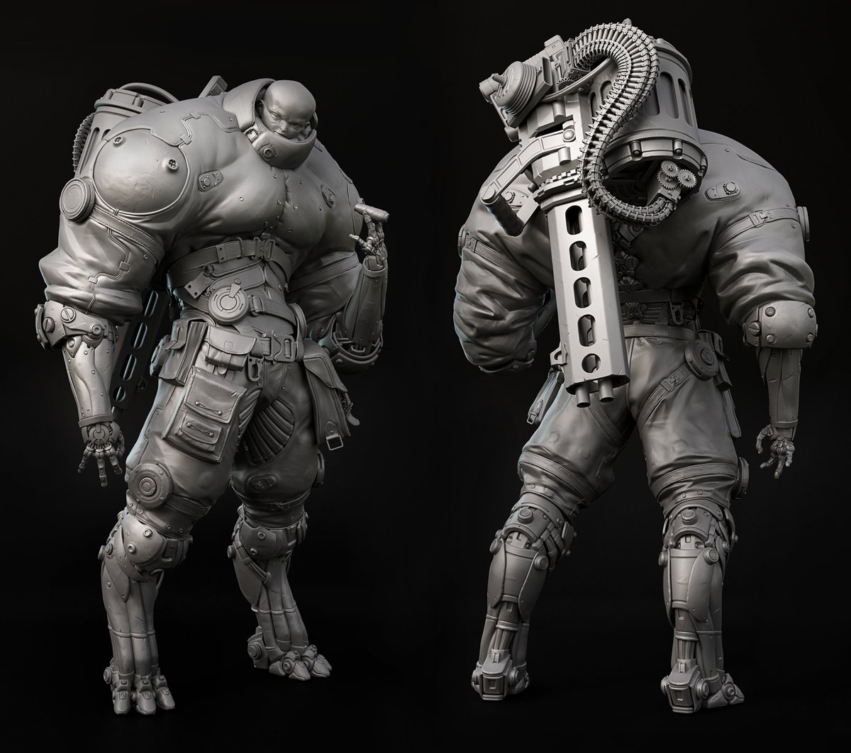 ChokVlad's tweet photo. okay, high poly is done 
#WIP #3DCG #sculpting #zbrush #art #3dart https://t.co/0aBJZ2pBqo