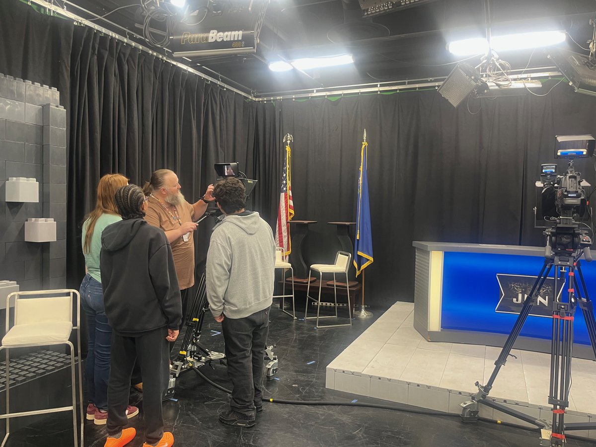 Lights ! Camera! Action! <a href="/ClarkCountySch/">CCSD</a> <a href="/CCSDMagnet/">CCSD Magnet Schools</a> <a href="/CTEinCCSD/">CCSD #CareerTechEd</a> <a href="/DPHS_Jags/">Desert Pines HS</a> #multimedia teacher Mr. Gough getting his students ready for their 1st live broadcast in our newly renovated TV studio! #1forkids #CTE #video