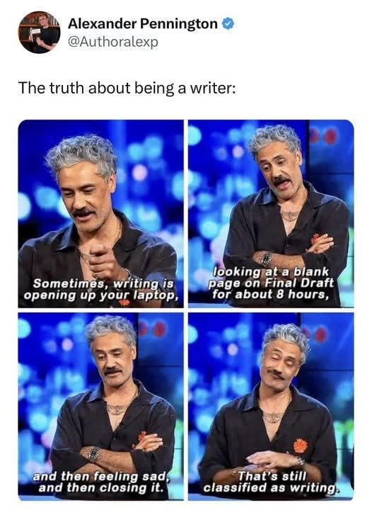 CodeOnHerSleeve's tweet image. // Taika Waititi delivering the facts.