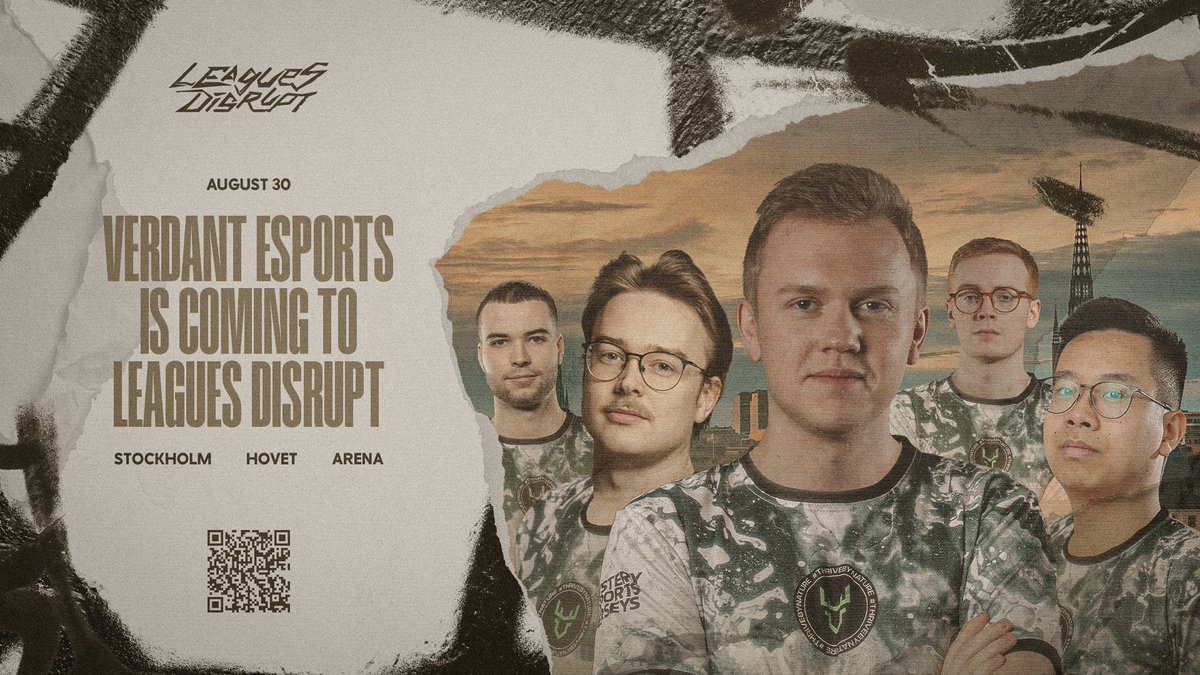 Welcome to the second and final team at Leagues Disrupt Stockholm 🇸🇪

<a href="/VerdantEC/">Verdant</a> is ready for its first LAN final, looking to knock down Los Ratones of the Arozzi NLC throne!

The action begins on August 30💪
