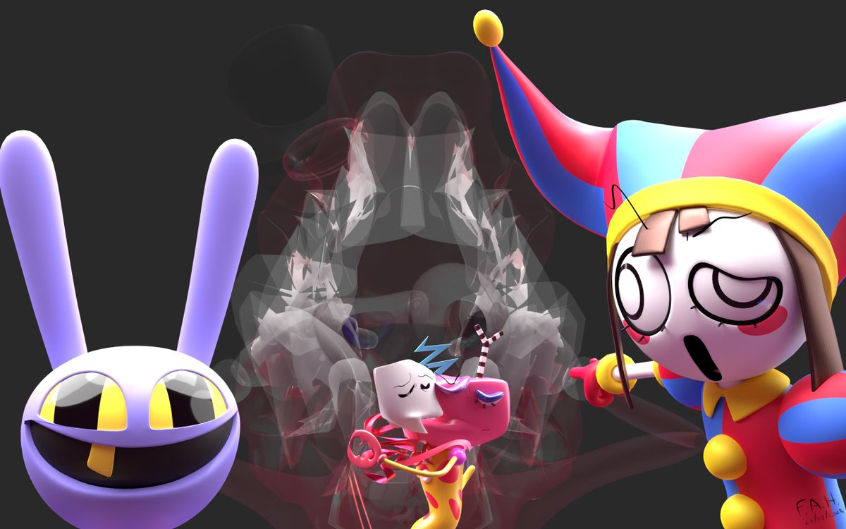 FAHxM2003art's tweet photo. I'm practicing Blender :D

#TADC  #TheAmazingDigitalCircus  #TADCb3d https://t.co/frVNibW6ve
