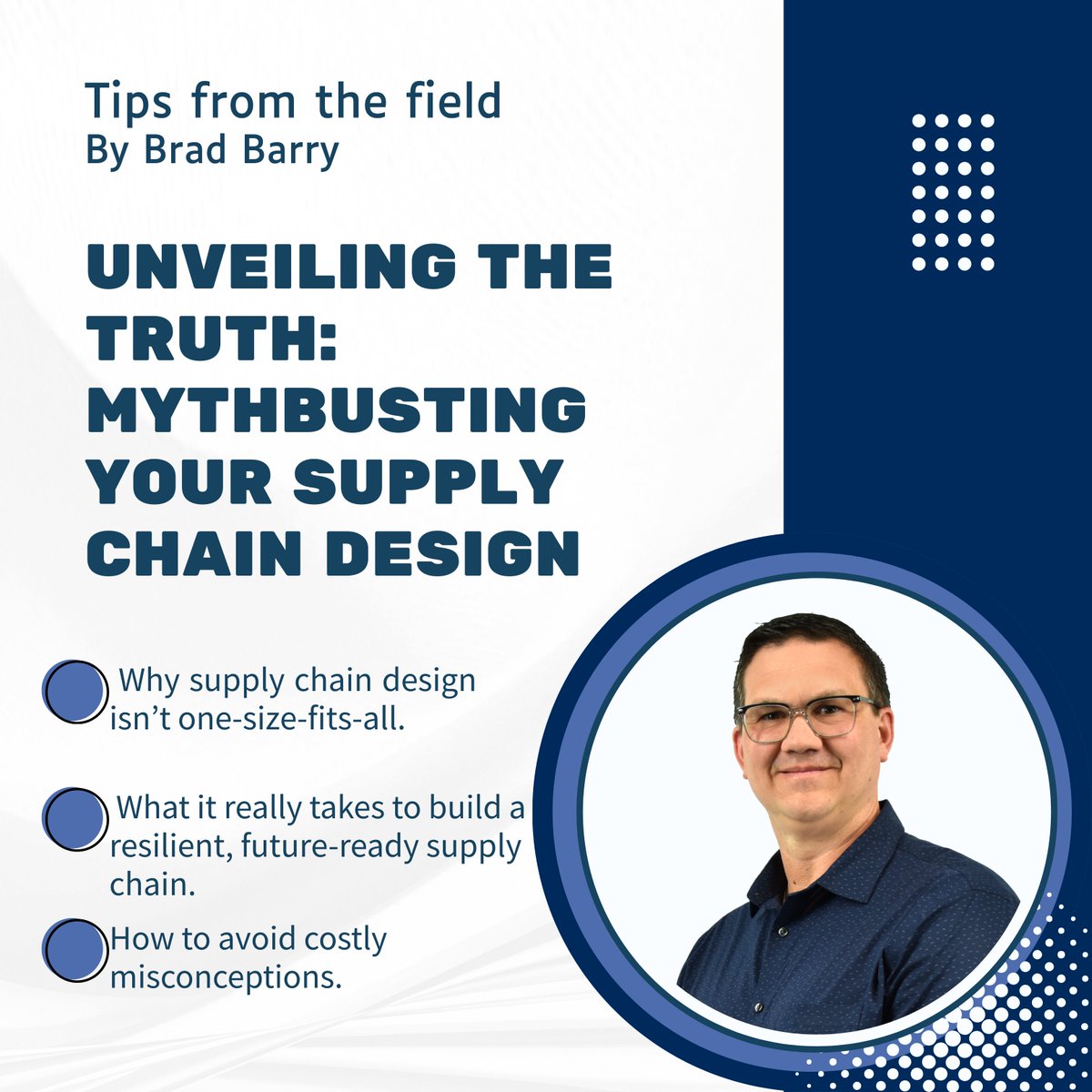 StOngeCompany's tweet photo. Our very own Brad Barry just had an article published in Logistics Management magazine "Tips from the field" breaking down the biggest myths in supply chain design and revealing the truths that can save your business time, money, and headaches.

https://t.co/Qcu06lfOph https://t.co/YDTozxjFDl