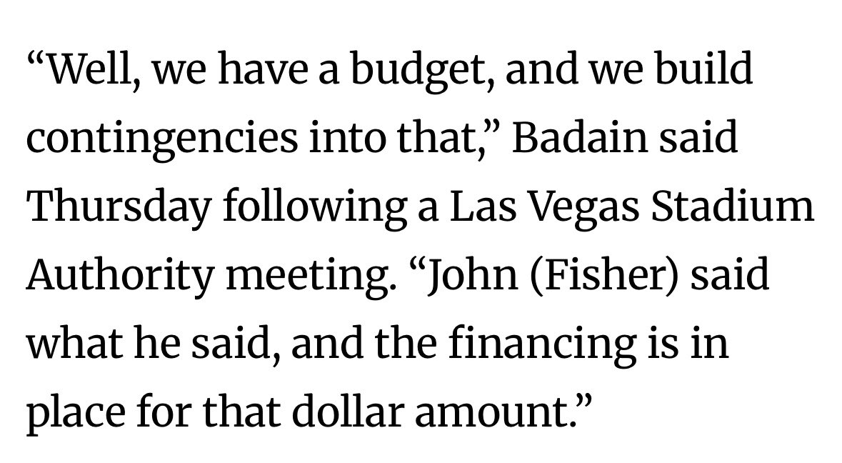 VitalVegas's tweet photo. 1) There is no evidence “funding is in place,” other than the A’s and Review-Journal endlessly repeating this unsubstantiated claim. 2) Budgets aren’t funding. 3) Define “certainty.” 4) “It’S tHe PErMiTtiNg!” 5) See also All Net Arena. https://t.co/PrwNJuByaw