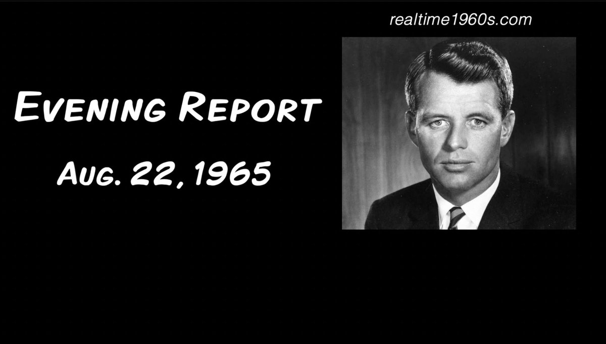 RealTime1960s's tweet photo. 🚨NEW: Evening Report | August 22, 1965
Retro-style news capsule with vintage commercials. Listen here: https://t.co/oQUrQ6M42L
L.A. rioting brings death and destruction; U.S. Marines hit the Viet Cong; the Beatles hit Minneapolis; Juan Marichal hits John Roseboro; Jim Maloney achieves baseball immortality.