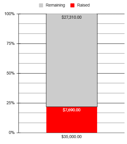 BrandonAHinds's tweet photo. Here are the latest graphs for our https://t.co/KbmNVRpEtf fundraiser! We are so close to 25%! Please like, share, and donate to help get Ammon the care he needs #StopSADS https://t.co/Rl2XAkR9uU