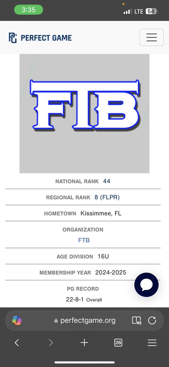 16u FTB National (@16uftb) on Twitter photo The end of the yr rankings have officially been posted. Finished #44 in the Nation!!!
<a href="/PG_Tourney/">Perfect Game Tournaments</a> <a href="/PG_Scouting/">Perfect Game Scout</a> <a href="/PrepBaseballTN/">Prep Baseball Tennessee</a> <a href="/prepbaseball/">Prep Baseball</a> The end of the yr rankings have officially been posted. Finished #44 in the Nation!!!
<a href="/PG_Tourney/">Perfect Game Tournaments</a> <a href="/PG_Scouting/">Perfect Game Scout</a> <a href="/PrepBaseballTN/">Prep Baseball Tennessee</a> <a href="/prepbaseball/">Prep Baseball</a>