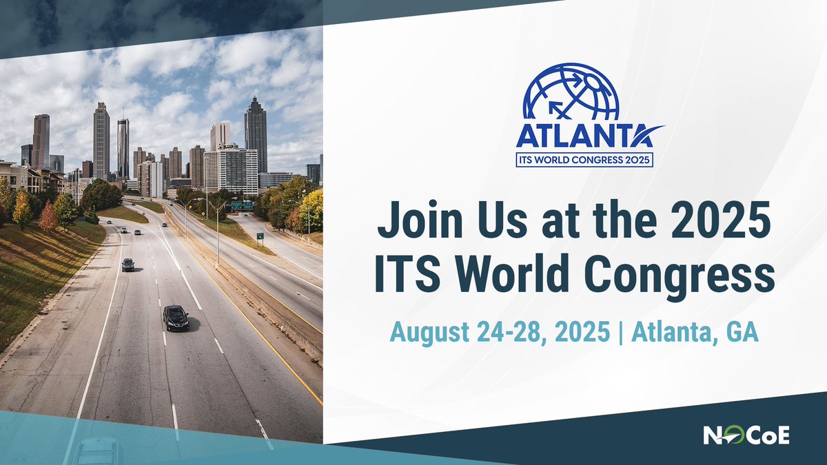 NOCoEOps's tweet image. NOCoE will be exhibiting next week at the ITS World Congress in Atlanta! Stop by our booth to explore resources, chat about the latest in TSMO, and pick up some free merch.

We’ll also be filming live demonstrations during Emergency Response Day—check back for exclusive video…