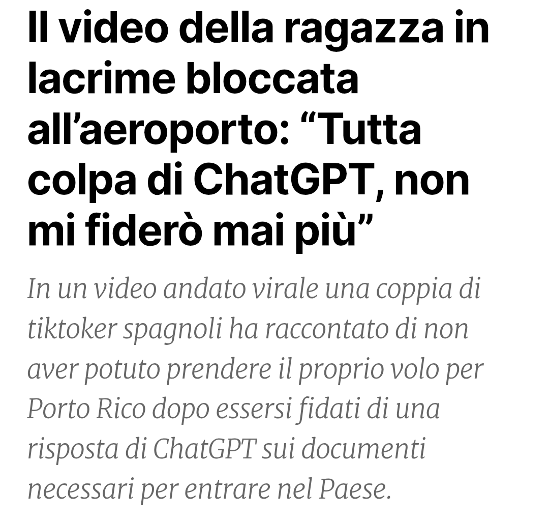 Chi è più idiota, l'intelligenza artificiale o l'umano che gli da retta?

🤔