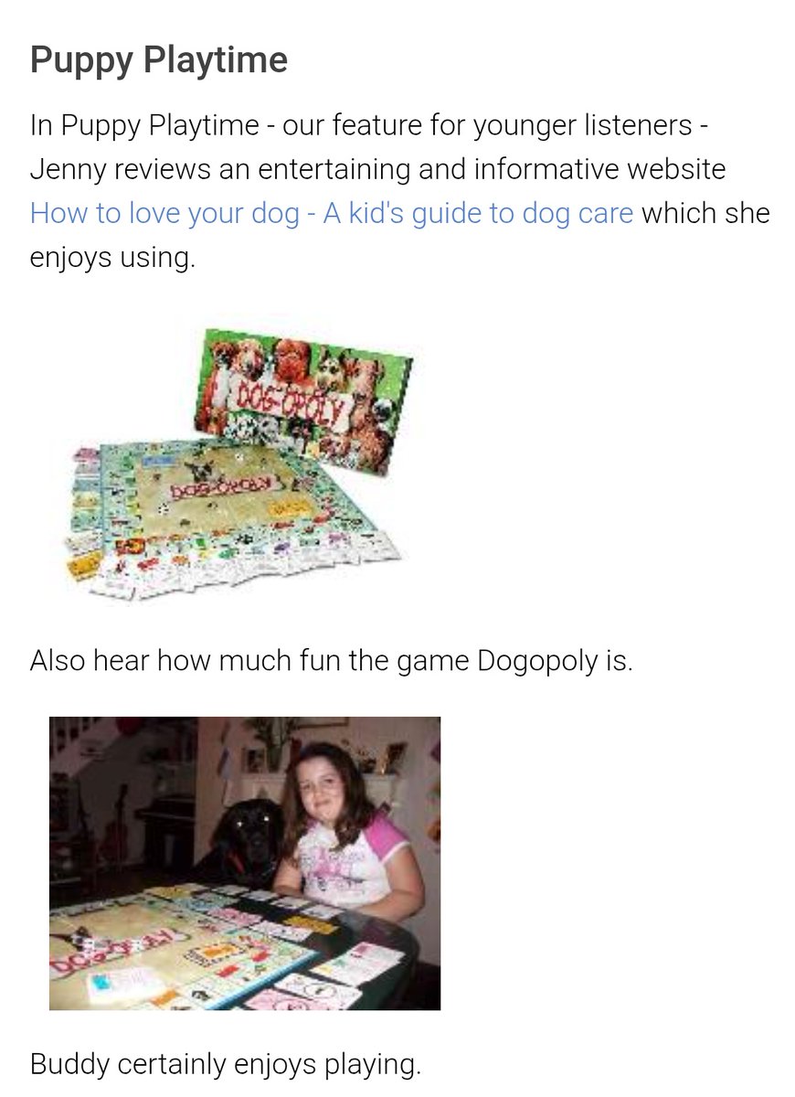 DogCastRadio's tweet image. From the start, DogCast Radio was a family podcast 

Jenny hosted Puppy Playtime with ideas for younger listeners

Twenty years of sharing the joy of dogs! 

#PuppyPlaytime #DogCastRadio #podcast #dogpodcast #dog #dogs #family #tamilydog #childrenanddogs #twentyyearsofpodcasting